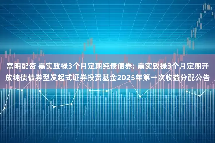 富明配资 嘉实致禄3个月定期纯债债券: 嘉实致禄3个月定期开放纯债债券型发起式证券投资基金2025年第一次收益分配公告